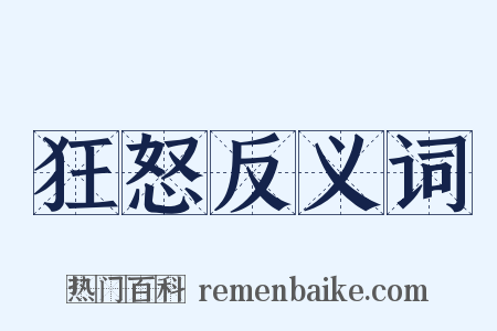狂怒反义词是什么意思的图片